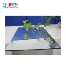 Alumetal silver mirror ldpe core internal wall  aluminium composite panel acm